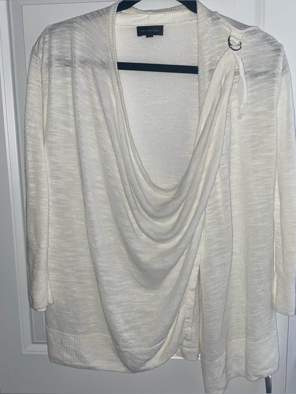 The Limited White Cardigan Sweater Small‎